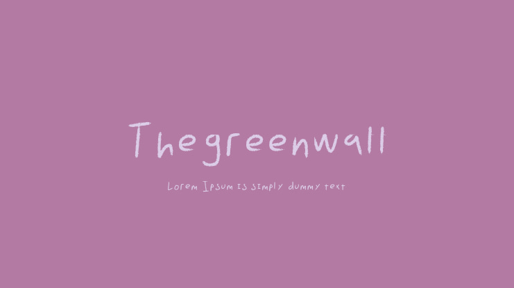 Thegreenwall Font