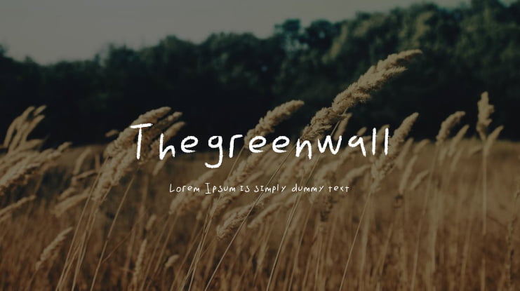 Thegreenwall Font