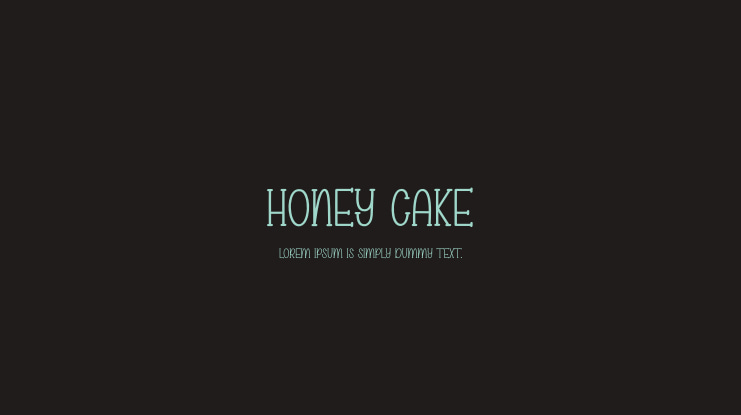 Honey Cake Font
