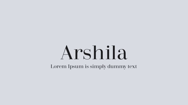 Arshila Font Family