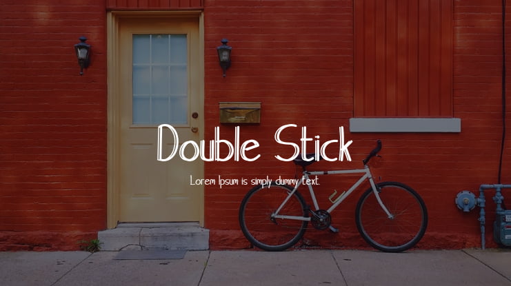Double Stick Font