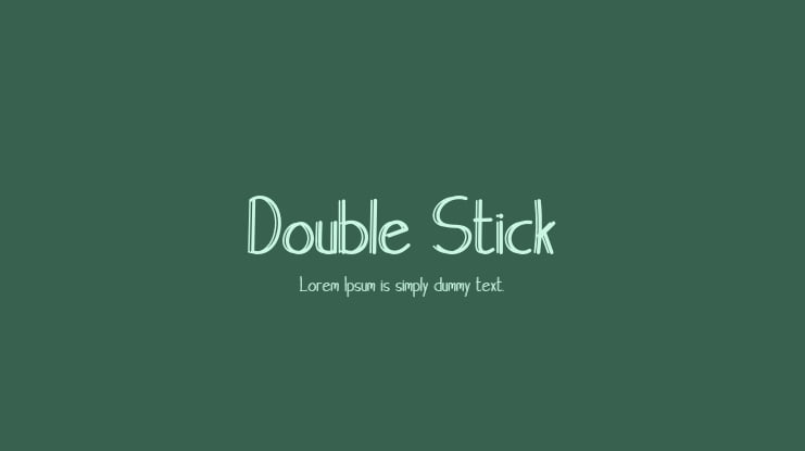 Double Stick Font