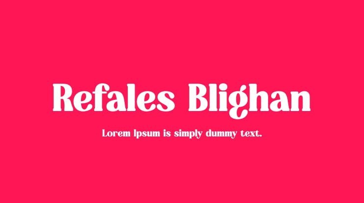 Refales Blighan Font