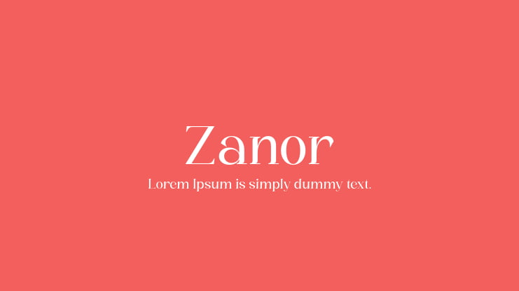 Zanor Font