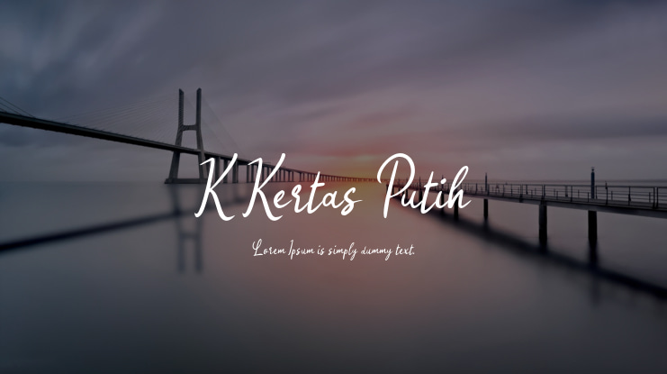K Kertas Putih Font