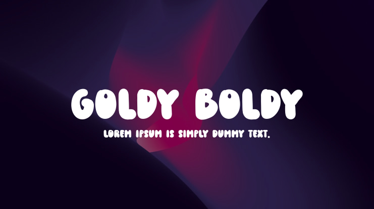 Goldy Boldy Font