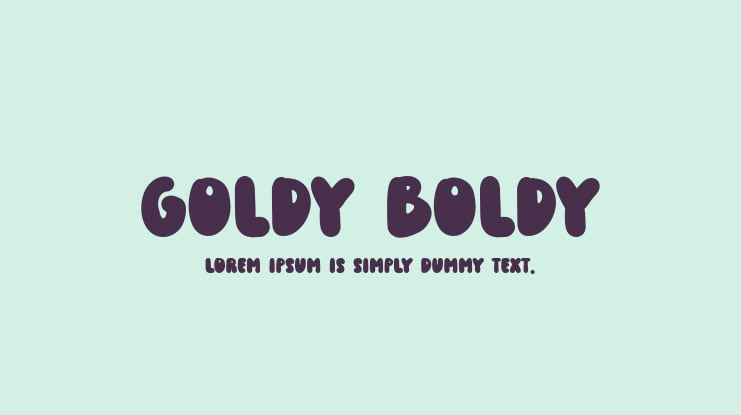 Goldy Boldy Font