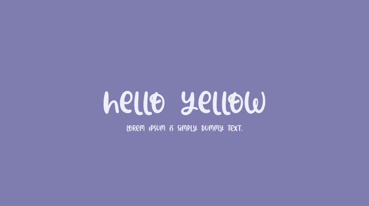 Hello Yellow Font