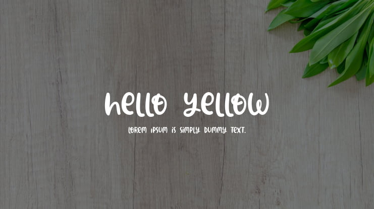 Hello Yellow Font