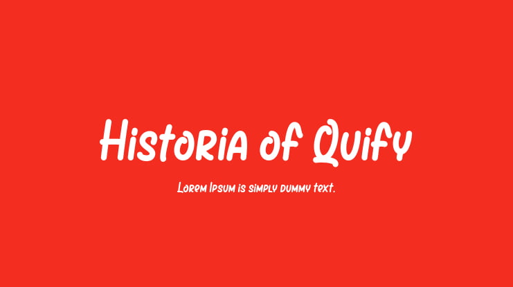 Historia of Quify Font