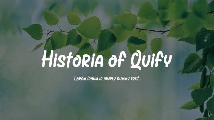 Historia of Quify Font