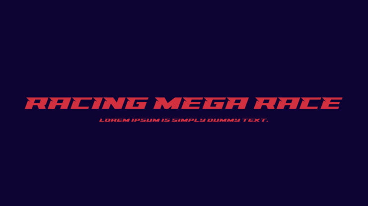 Racing Mega Race Font