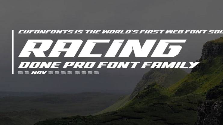 Racing Done Pro Font