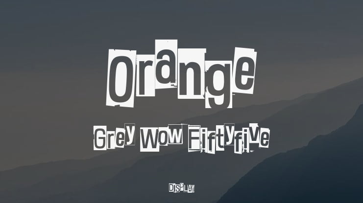 Orange Grey Wow Fiftyfive Font Family