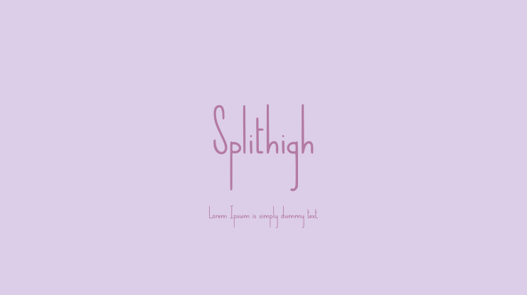 Splithigh Font