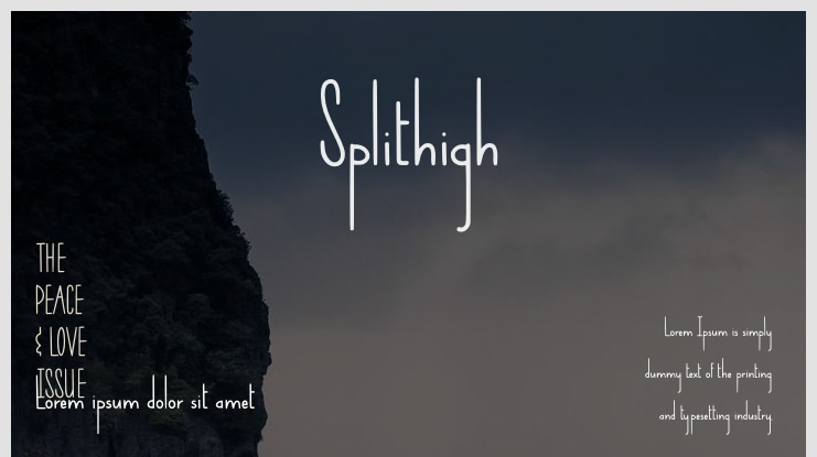 Splithigh Font
