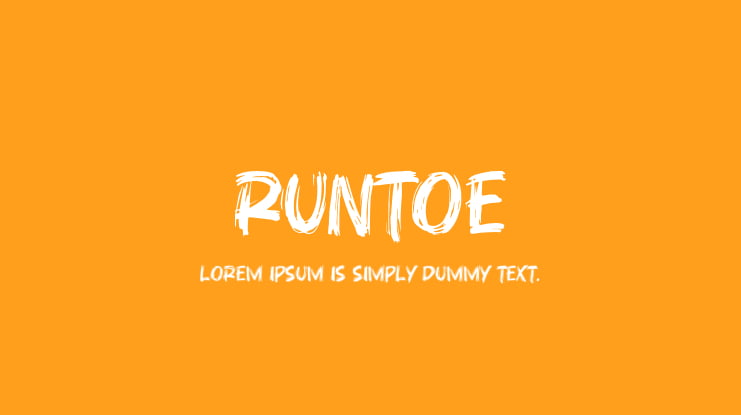 Runtoe Font