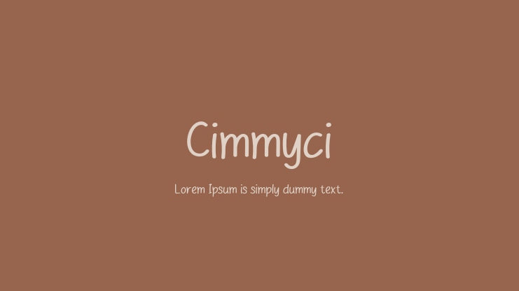 Cimmyci Font