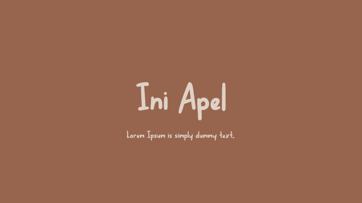 Ini Apel Font