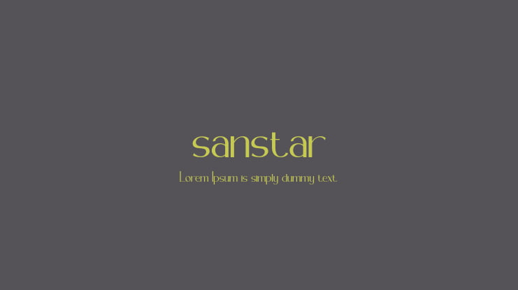 sanstar Font