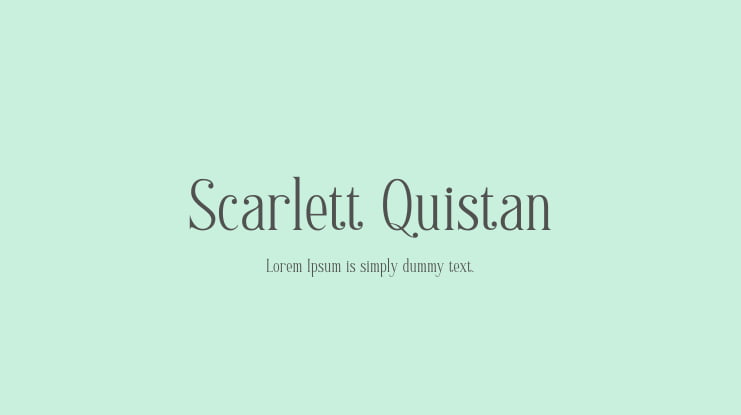 Scarlett Quistan Font