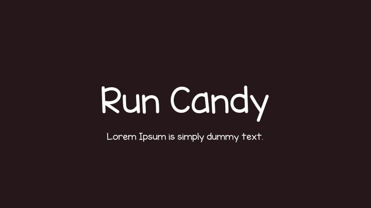 Run Candy Font