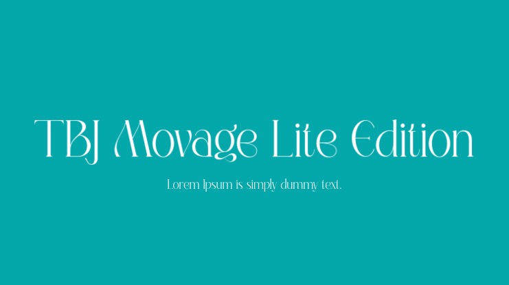 TBJ Movage Lite Edition Font