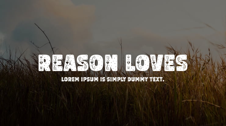 Reason Loves Font