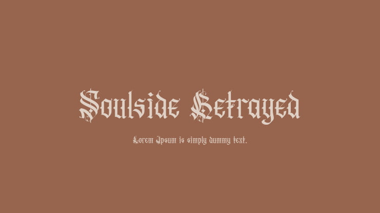 Soulside Betrayed Font