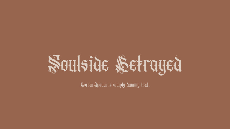 Soulside Betrayed Font