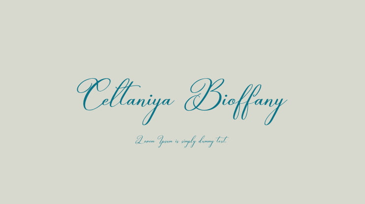 Celtaniya Bioffany Font