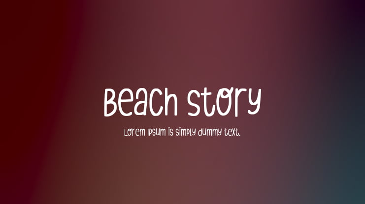 Beach Story Font