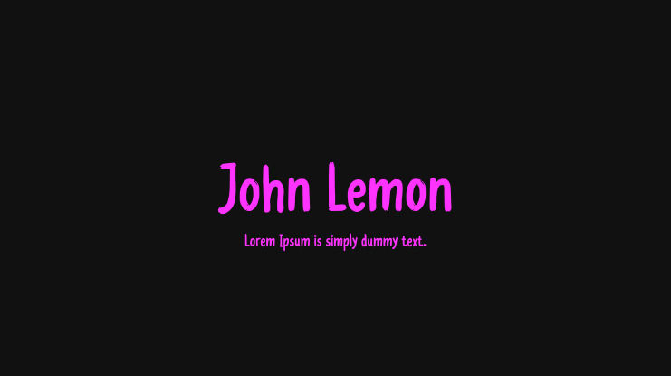John Lemon Font