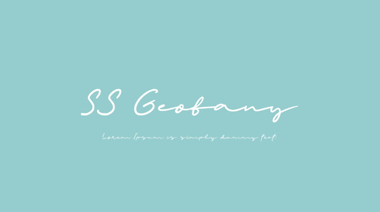 SS Geofany Font