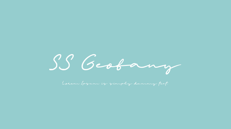 SS Geofany Font