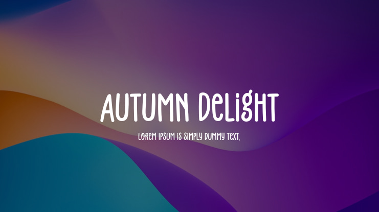 Autumn Delight Font