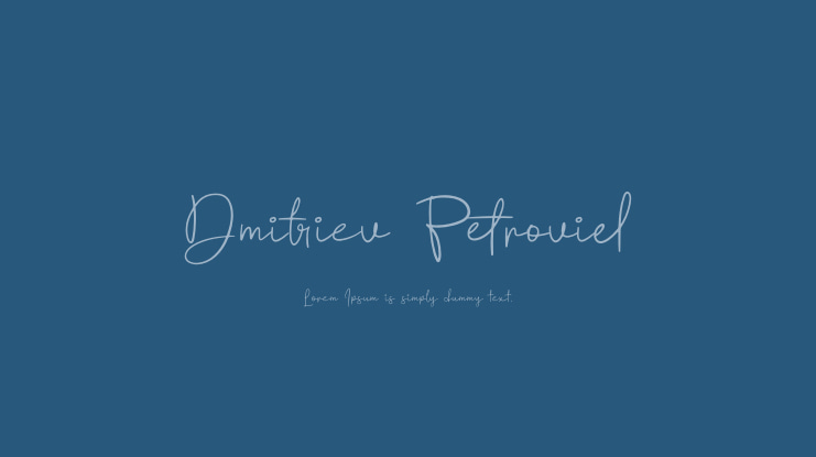 Dmitriev Petroviel Font