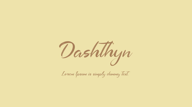 Dashthyn Font