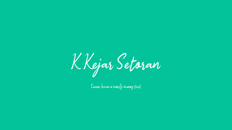 K Kejar Setoran Font