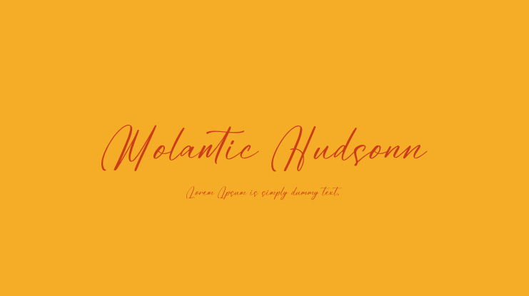 Molantic Hudsonn Font