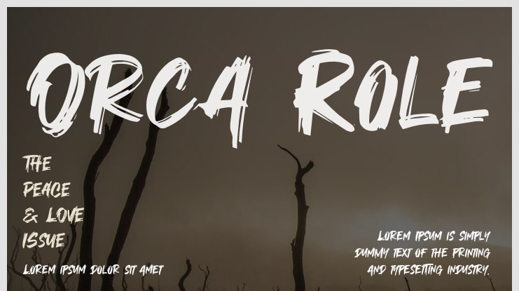 Orca Role Font