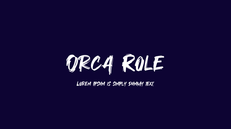 Orca Role Font