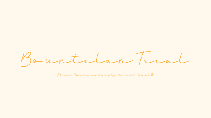 Bountelan Trial Font