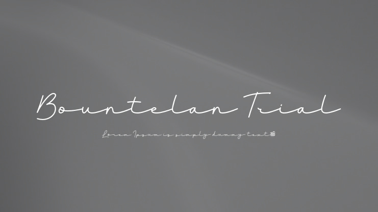 Bountelan Trial Font