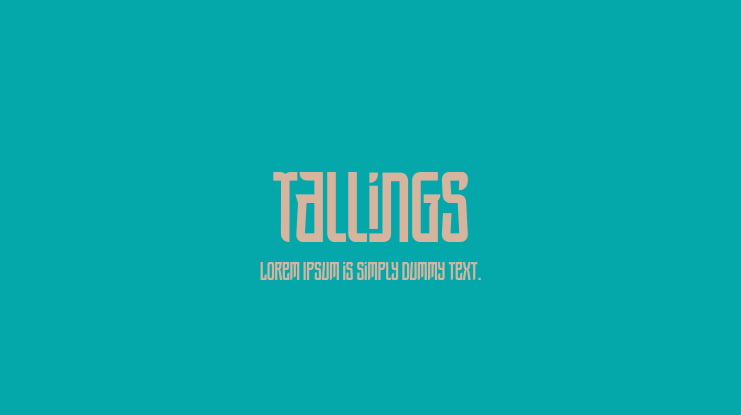 Tallings Font