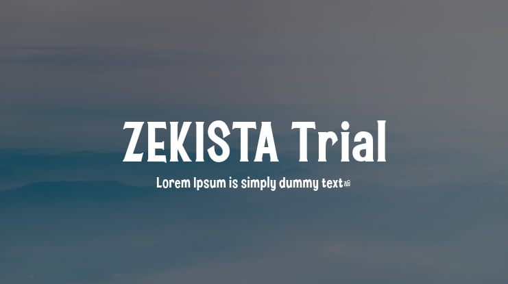 ZEKISTA Trial Font