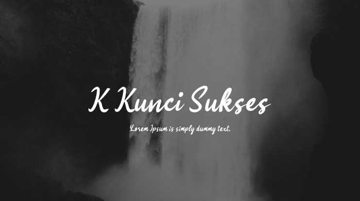 K Kunci Sukses Font