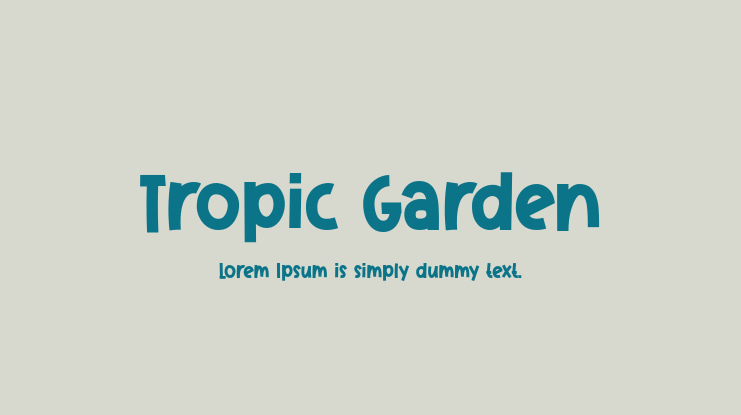 Tropic Garden Font