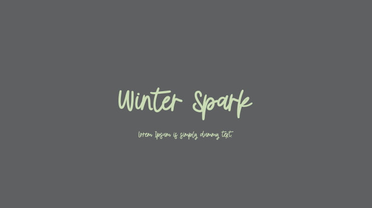 Winter Spark Font