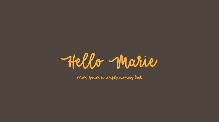 Hello Marie Font